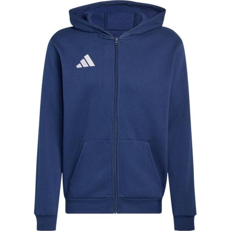 Adidas Ragazzo Blu Bambini, Felpa + Maglione, Entrada Kapuzenpullover Mit Durchgehendem Reissverschluss Für Kinder, Marineblau, (128)