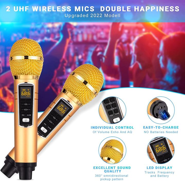 Produktbild Dlara Karaoke Maschine, gold