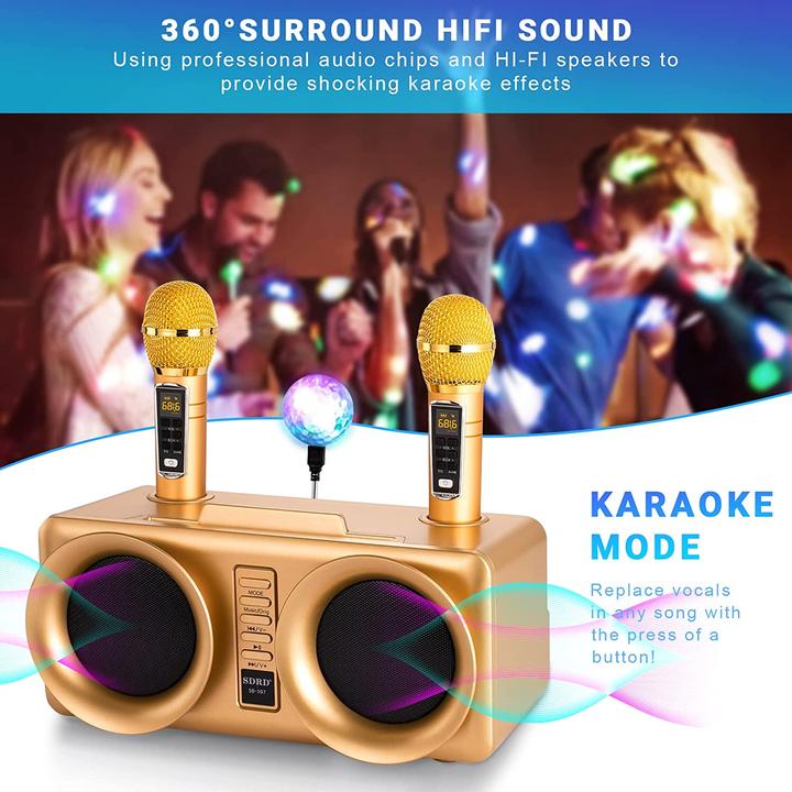 Produktbild Dlara Karaoke Maschine, gold