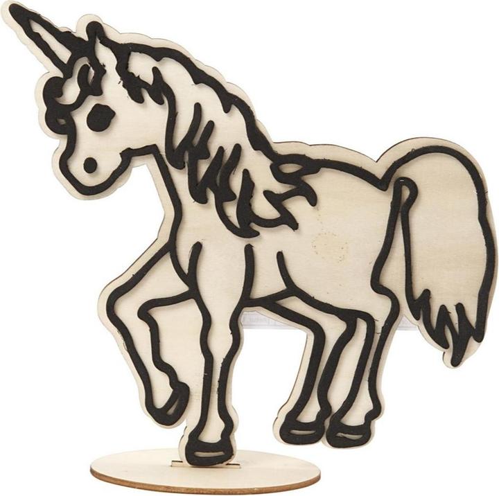 Creativ Company Articolo in legno Unicorno 19 cm