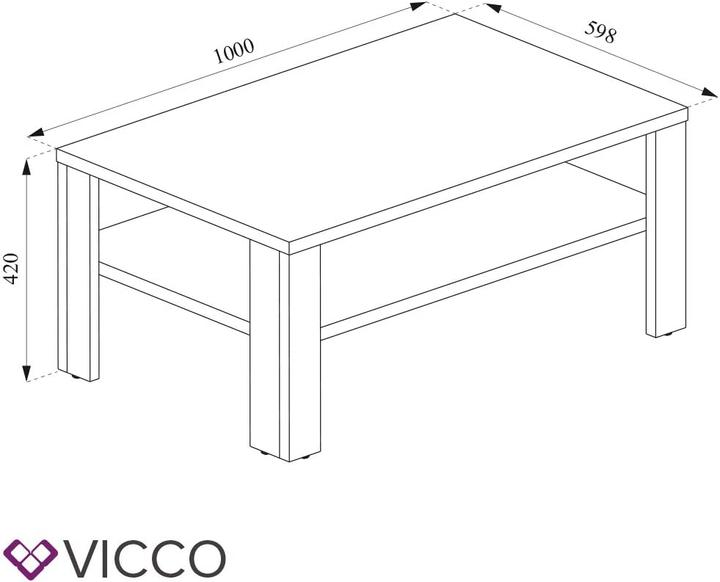 Produktbild Vicco Couchtisch (100 x 60 x 42 cm)