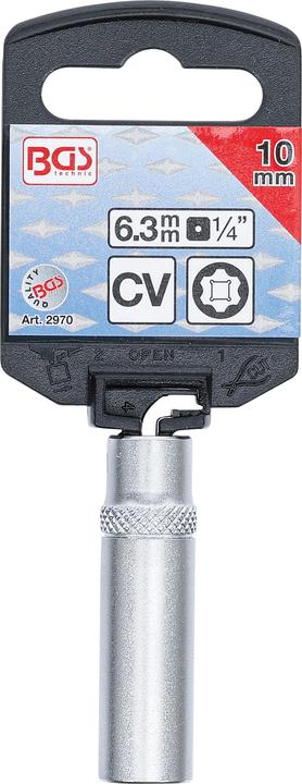 Actual product image BGS Socket, Super Lock, deep | 6.3 mm (1/4") Drive | 10 mm (10 mm)
