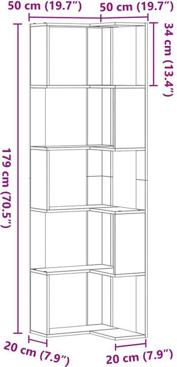 Produktbild VidaXL Kyrylo (50 x 50 x 179 cm)