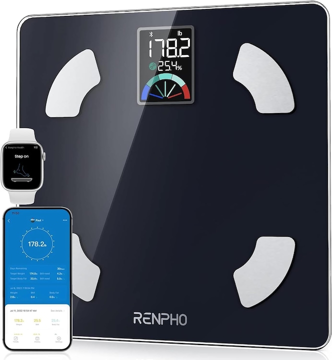 Immagine prodotto Renpho Digitale Körperfettwaage mit App (180 kg)