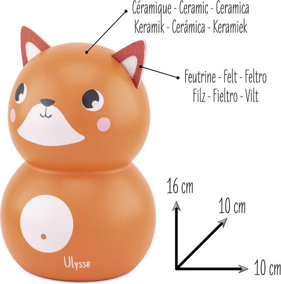 Produktbild Ulysse Couleurs d'Enfance Herziges Sparschwein Fuchs