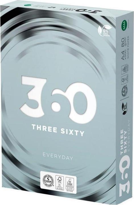 Insta360 360 Kopierpapier Everyday A4, Weiss, 80 g/m², 1 Palette (80 g/m², 500 x, A4)