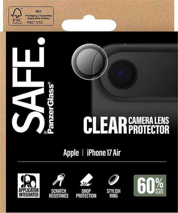 Image du produit PanzerGlass SAFE. by ® Camera Lens Protector Transparent iPhone 17 Air (1 pcs, Apple iPhone 17)