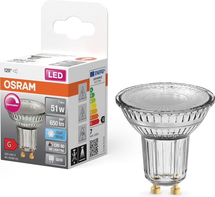 Produktbild Osram Led Superstar Par16 (GU10, 7.90 W, 650 lm, 1 x, G)