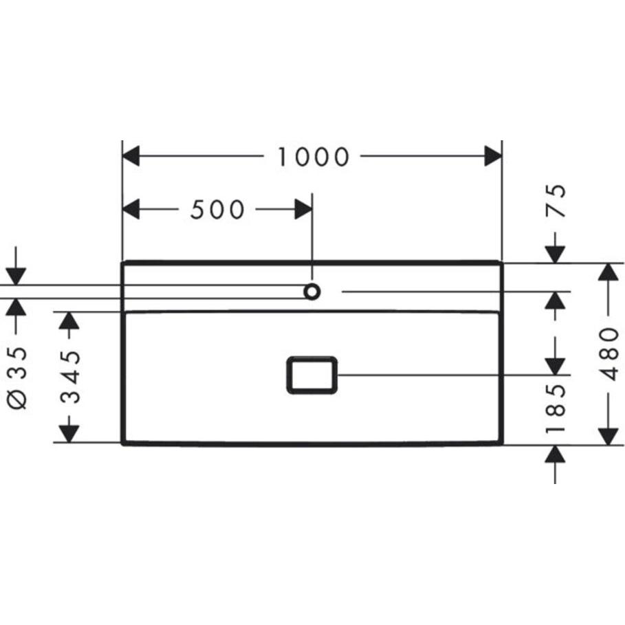 Thumbnail - hansgrohe, Waschbecken, Xevolos E Waschtisch, ohne Überlauf, 1000x480mm, SmartClean, ungeschliffen, mit Ablaufgar (1020 ...