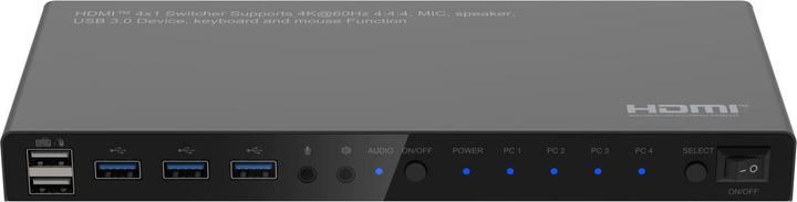 Produktbild MicroConnect 4K@60Hz HDMI KVM switch, 4x1