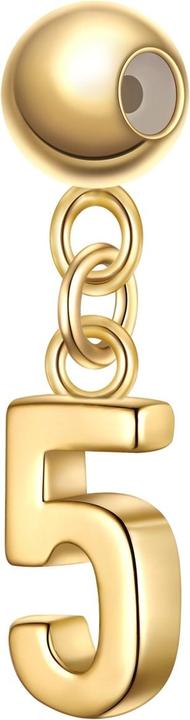 Immagine prodotto Glanzstücke München Ciondolo da donna numero 5 - 36876 (Argento 925 con placcatura in oro giallo 14 carati)