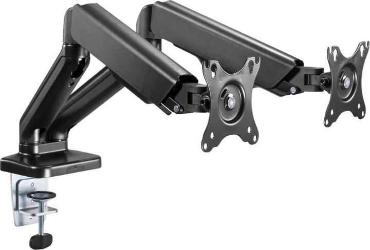 Image du produit Techly Support de bureau pour 2 LCD TV LED 43-81cm 17-32pouces Pince Vérin Noir (Tables, 32", 9 kg)