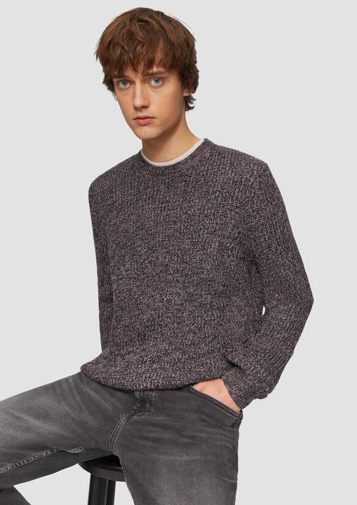 Produktbild S.Oliver Strickpullover Strickpullover mit Rippstruktur (M)