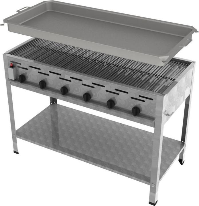ChattenGlut 6-burner gas roaster with grid and pan (22 kW)