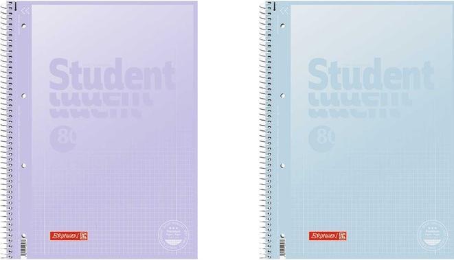 Produktbild Brunnen Collegeblock Premium Student „Pastell 2“ | A4, Lineatur 28, 80 Blatt, pastellblau/pastelllila (A4, Kariert)