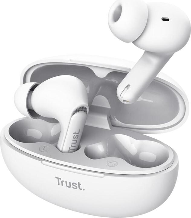 Trust Yavi Bt Enc Earbuds White (ANC, 23 h, Kabellos)