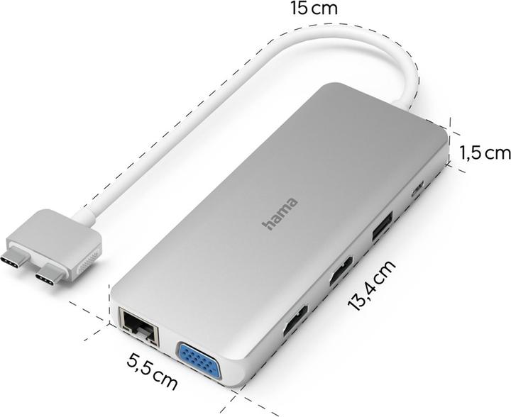 Image du produit Hama Hub USB-C (USB-C, 12 Ports)