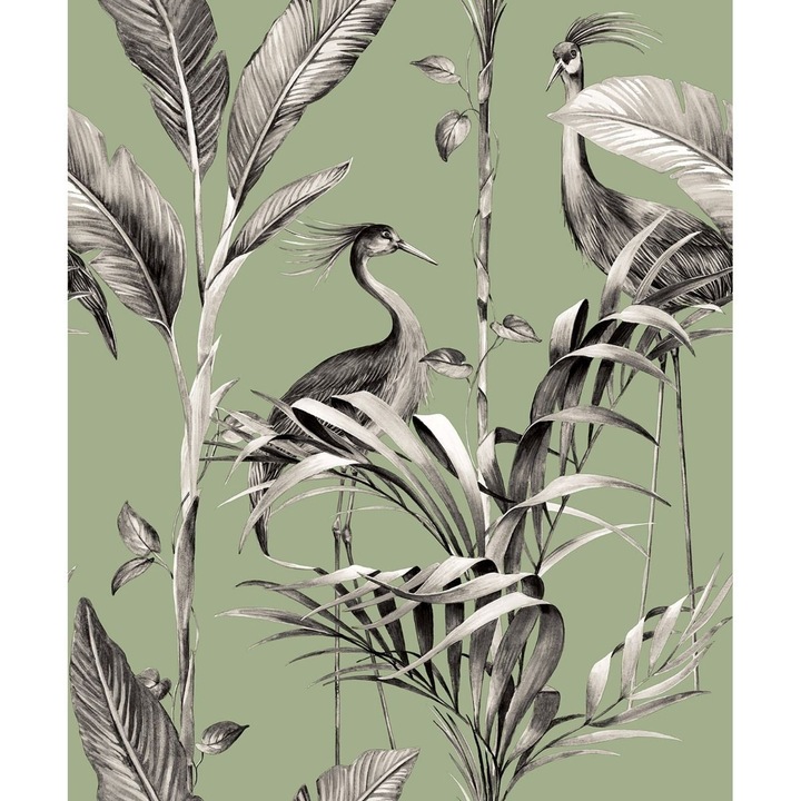 Produktbild World of Wallpaper Tapete Azzurra Blattdesign (10 x 0.5 m)