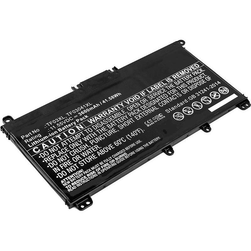 CoreParts MBXHP-BA0089 (3 Zellen, 3600 mAh), Notebook Akku, Schwarz