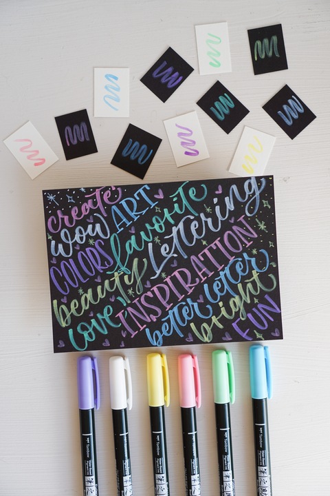 Produktbild Tombow Brush Pen (Mehrfarbig, 6 x)