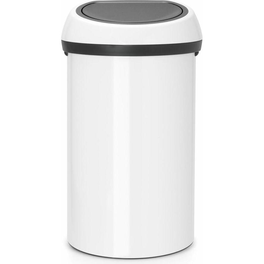 Brabantia Cestino Cestino Touch Bin 60 litri, Pattumiera, Bianco