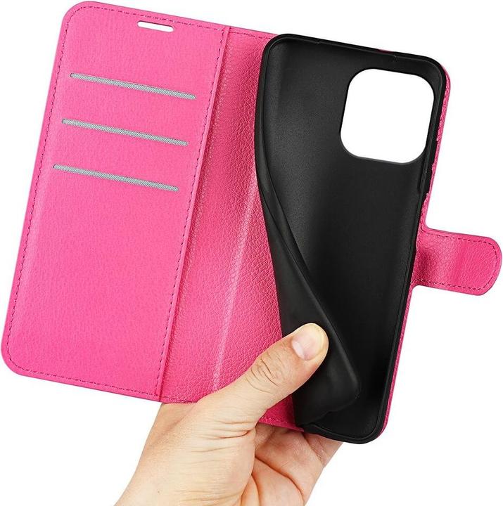 Actual product image Cover-Discount iPhone 15 Pro - Leather Case Cover pink (Apple iPhone 15 Pro)