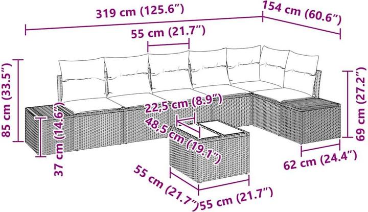 Actual product image vidaXL Garden sofa set