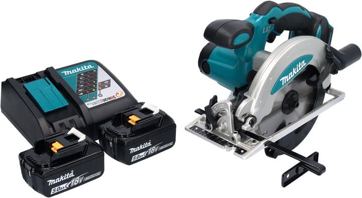 Produktbild Makita DSS 610 RT Akku Handkreissäge 18 V 165 mm + 2x Akku 5,0 Ah + Ladegerät