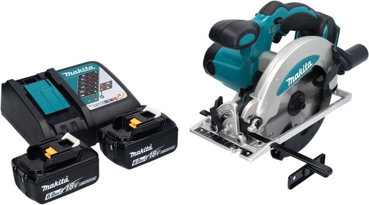 Produktbild Makita DSS 610 RG Akku Handkreissäge 18 V 165 mm + 2x Akku 6,0 Ah + Ladegerät