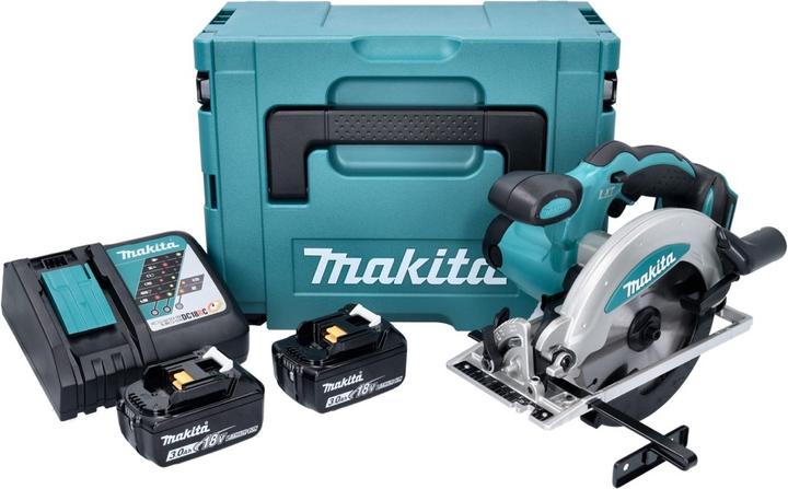Image du produit Makita DSS 610 RFJ Scie circulaire portative sans fil 18 V 165 mm + 2x batterie 3,0 Ah + chargeur + Makpac