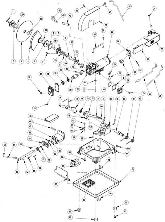 Actual product image Proton KSP-235VM metal circular saw, infinitely variable speed