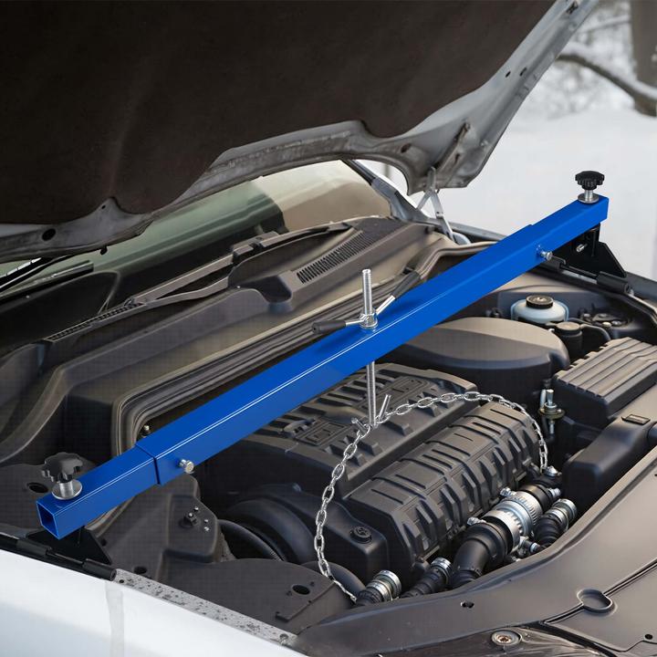 Produktbild Wiltec Motorbrücke 300kg Kotflügeltraverse 111-179x23cm Motorheber Motorhalter