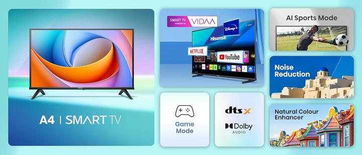 Actual product image Hisense TV 32A4Q (32", LED, HD, 2025)