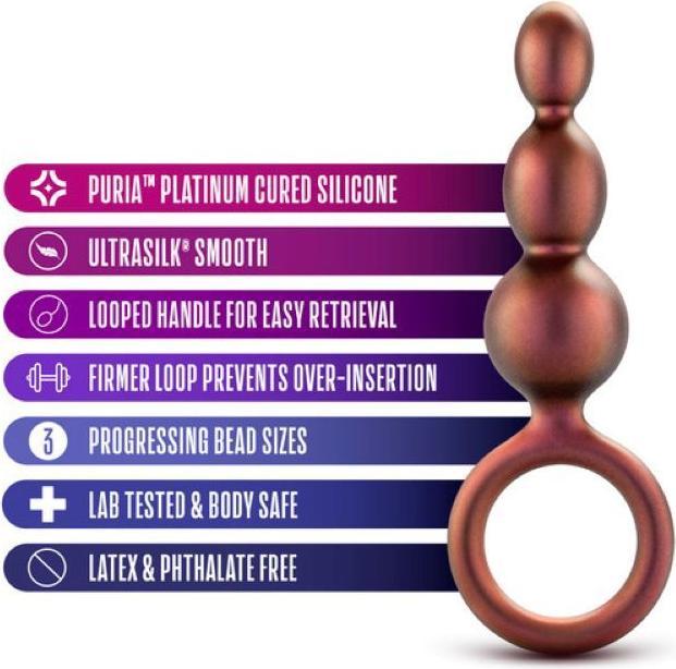 Produktbild Blush Anal Adventures Matrix Beaded Loop Anal Plug Kupfer