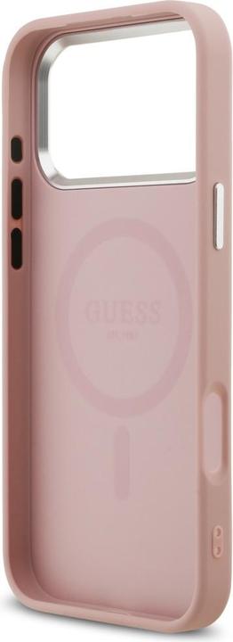 Produktbild Guess - Glitter Triangle Logo MagSafe (GUHMP17XPFGTSCMP) - iPhone 17 Pro Max - Pink (Apple iPhone 17 Pro Max)