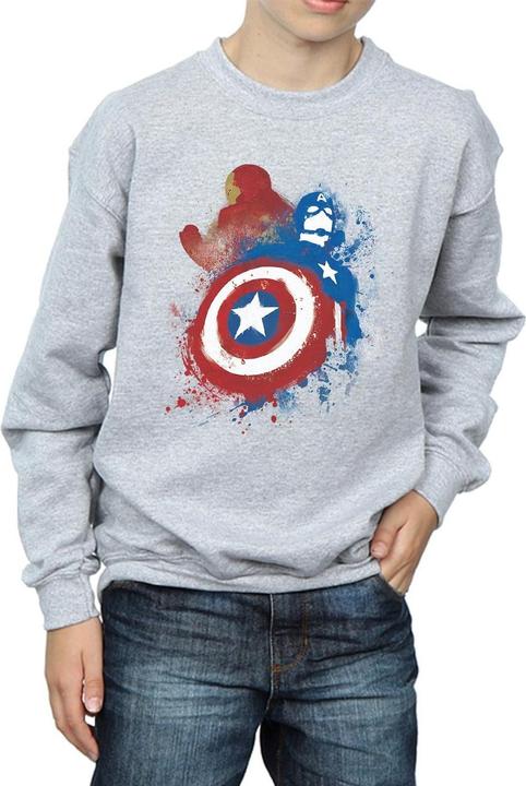 Produktbild Captain America Civil War Painted Vs Iron Man Sweatshirt Jungen (140, 146)