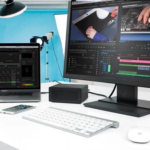 Actual product image OWC Enclosure for 4 SSD Express 4M2 M.2 NVMe Thunderbolt 3 drives + cable