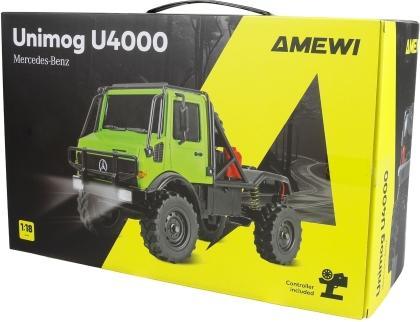 Actual product image Amewi Mercedes-Benz Unimog U4000 Scale Crawler 4WD 1:18 RTR grün (RTR Ready-to-Run)