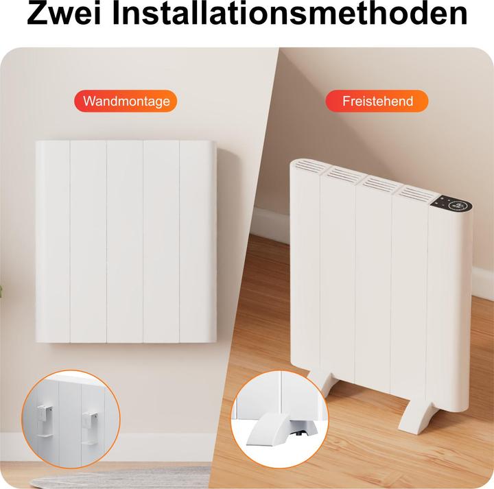 Produktbild Emke Elektro-Heizkörper 1000W LCD Display Synchronization Function Anthrazit (700 W)