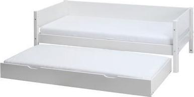 Flexa MDF Bett 90x200 mit Gästebett weiss-weiss (90 x 200 cm)