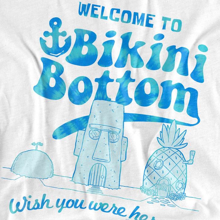 Immagine prodotto Spongebob Squarepants Bikini Bottom Welcome Maglietta Uomo (5XL)