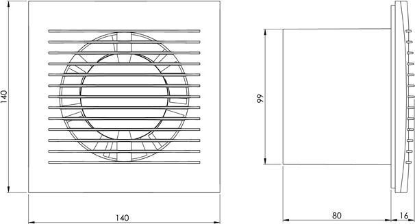 Produktbild Euro3plast EXHAUST VENTILATOR EE100TA D100 MM+TIMER