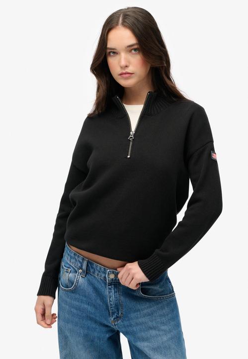 Image du produit Superdry Pull half-zip ample en maille à col camionneur femme (M)