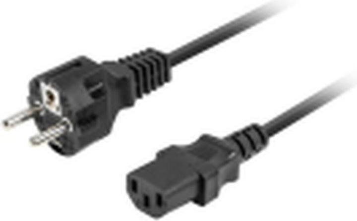 Produktbild Lanberg Power cable laptop CEE 7/7 -> C320 C13 straight, black (1.80 m)