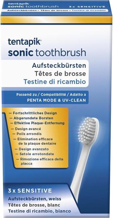 Produktbild Tentapik Aufsteckbürsten sensitive white 3 Stk (3 x)