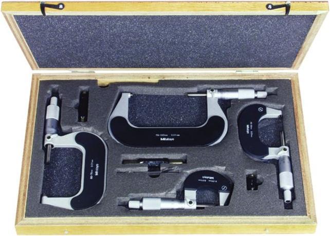 Actual product image Mitutoyo Micrometer set, measuring range: 0-100 mm