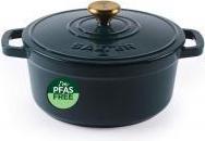 Produktbild Salter BW14433GR Chester 2L Shallow Cast Iron Casserole Pot 20 cm, Green (Kochtopf, Gusseisen, 20 x 14.50 cm)