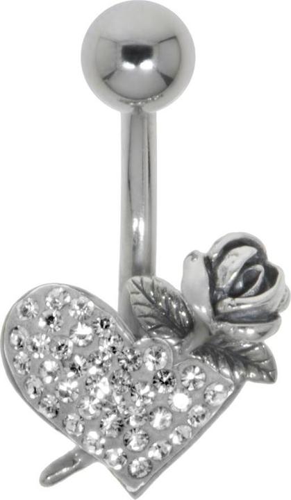 Actual product image Bijouteria Bellypiercing (Surgical steel 316L, Crystal, Silver 925)