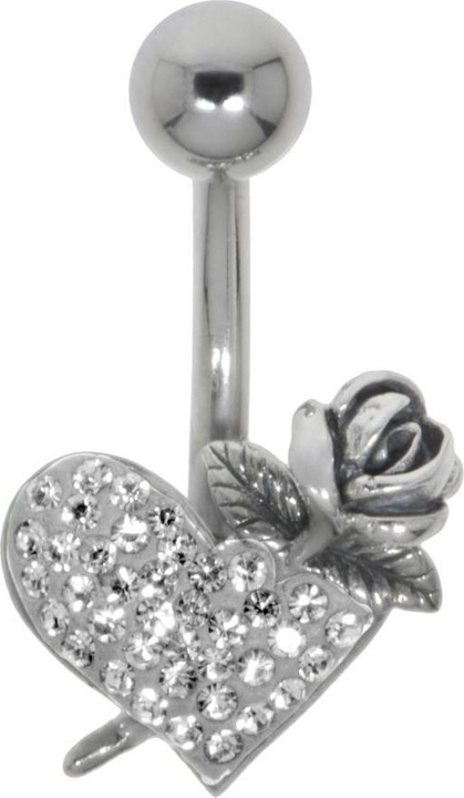 Produktbild Bijouteria Bauchpiercing (Chirurgenstahl 316L, Kristall, Silber 925)