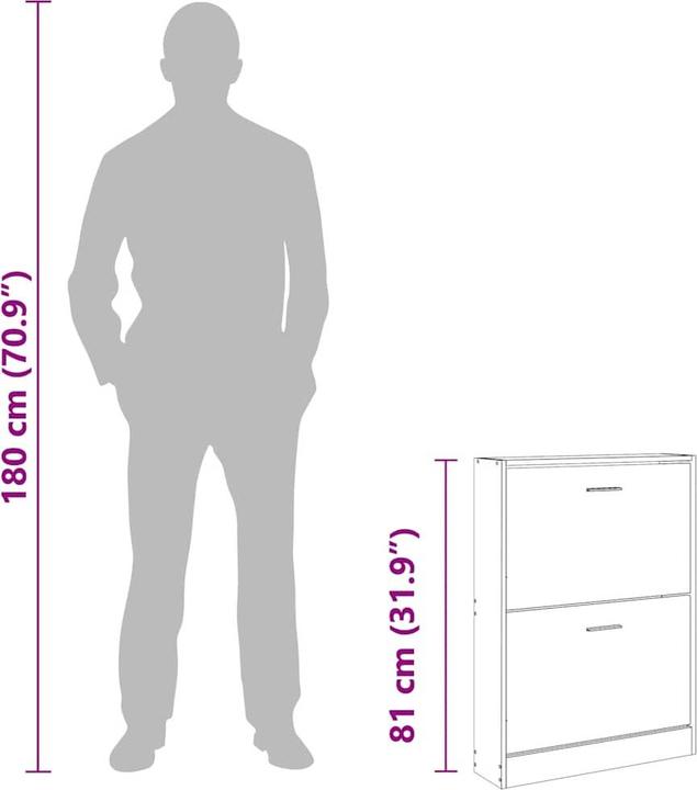 Produktbild vidaXL Sofia (59 x 17 x 81 cm)
